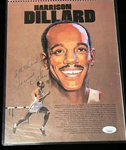 Harrison Dillard signed autographed poster for Olympic Gold Medal collectors