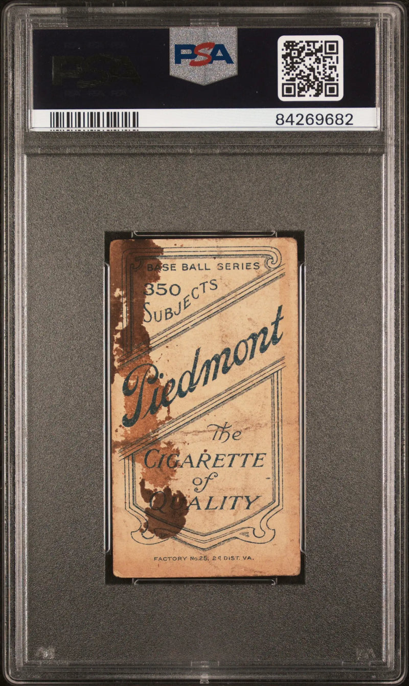Vintage Piedmont cigarette package from Harry Lentz Sentz 1909-11 T206 PSA 1 Poor