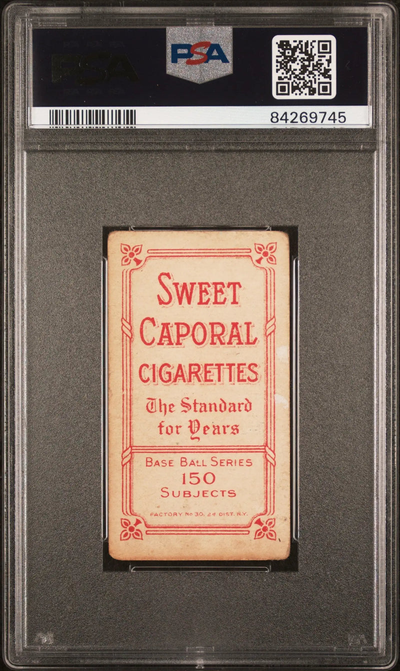 Vintage Harry Niles T206 Sweet Caporal trading card in PSA graded protective case