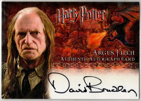 Harry Potter Memorable Moments Autograph Card by David Bradley - Other