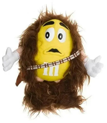 Yellow M&M Chewbacca plush toy from Hasbro Star Wars M-PIRE Plush Buddy Chewbacca