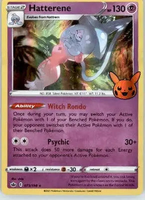 Hatterene - Trick or Trade - 073/198 - Holofoil NM - Pokémon Card Single