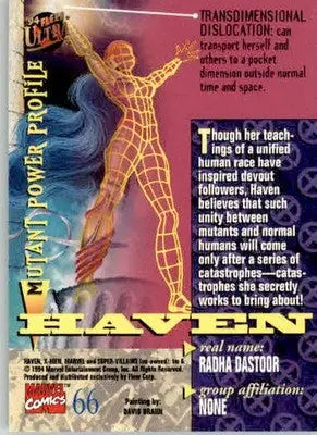 Haven - 1994 Ultra X-Men - #66 - Non_sport - Non-Sports Card Single