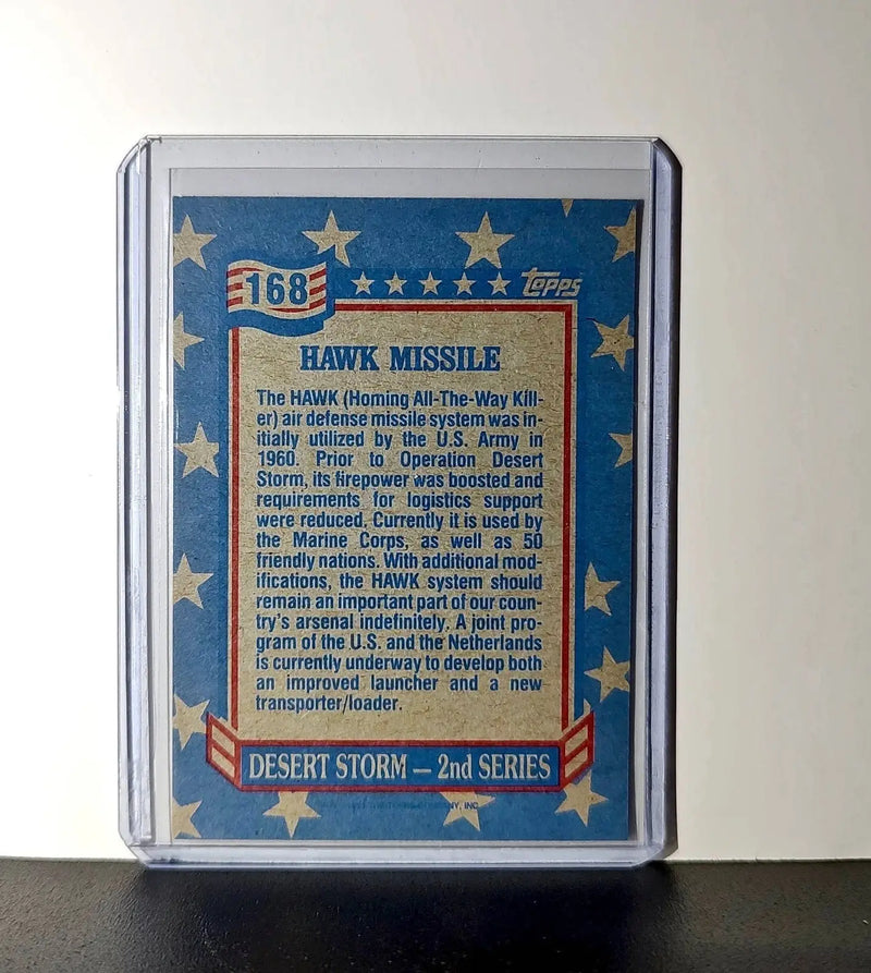 HAWK Missile 1991 Topps Desert Storm #168 Card