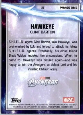 Hawkeye - 2025 Topps Chrome Marvel Studios - #28 - Non_sport - Non-Sports Card Single