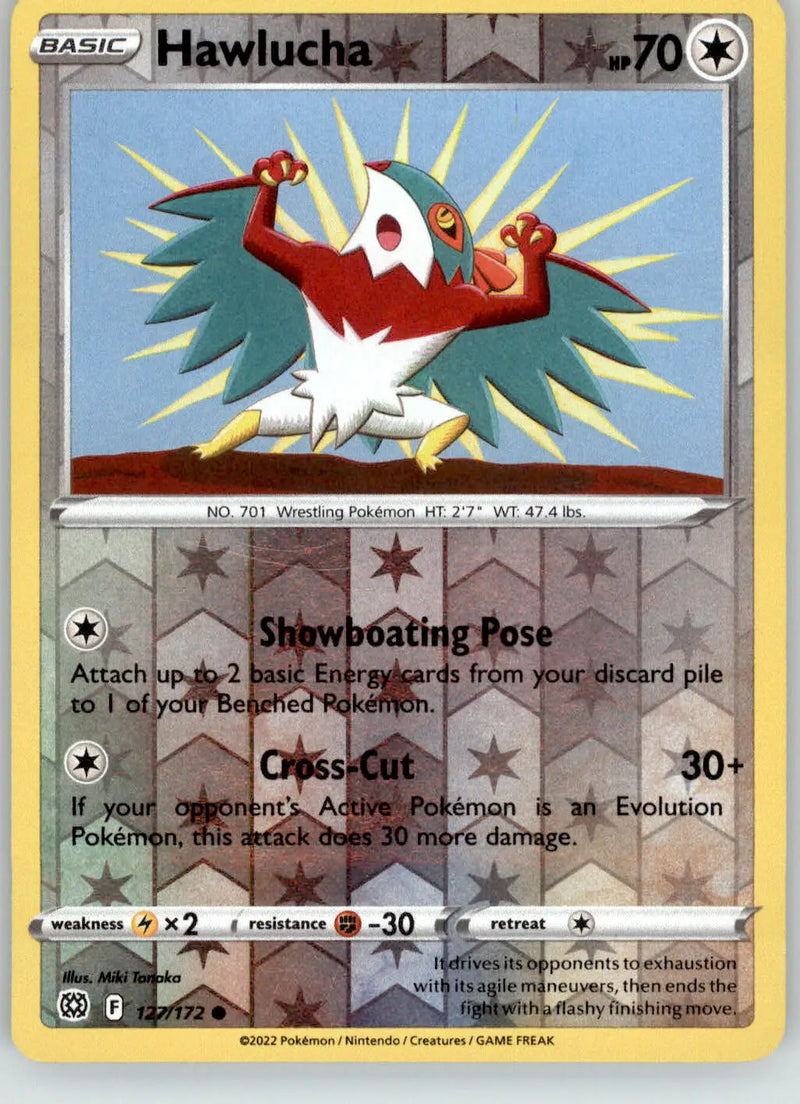 Hawlucha - Brilliant Stars - 127/172 - Reverse Holo LP Pokemon - Pokémon Card Single
