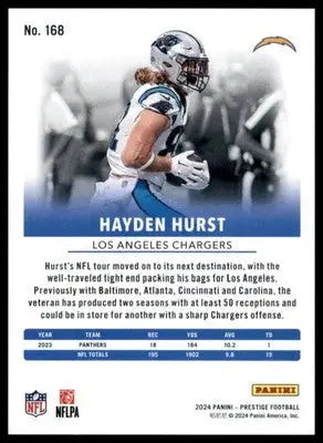 Hayden Hurst 2024 Panini Prestige #168 Los Angeles Chargers