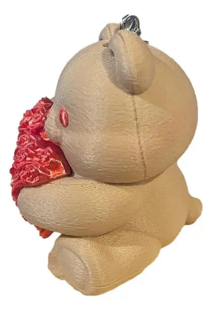 Heart Bear Keychain | Valentine Teddy Bear with Heart | Love Keychain Bag Charm