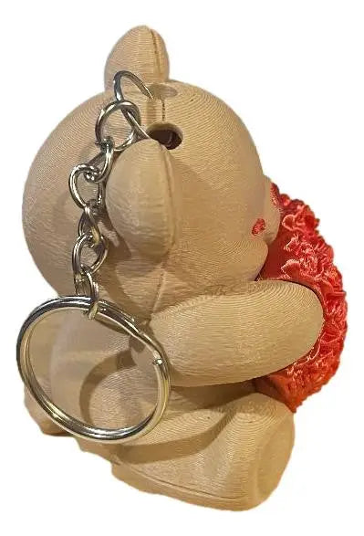 Heart Bear Keychain | Valentine Teddy Bear with Heart | Love Keychain Bag Charm