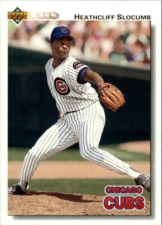 Heathcliff Slocumb 1992 Upper Deck MLB #569 Baseball Card Chicago Cubs - Baseball Card Single
