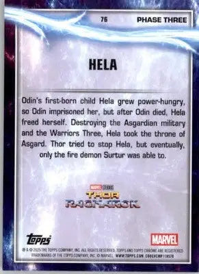 Hela - 2025 Topps Chrome Marvel Studios - #76 - Non_sport - Non-Sports Card Single