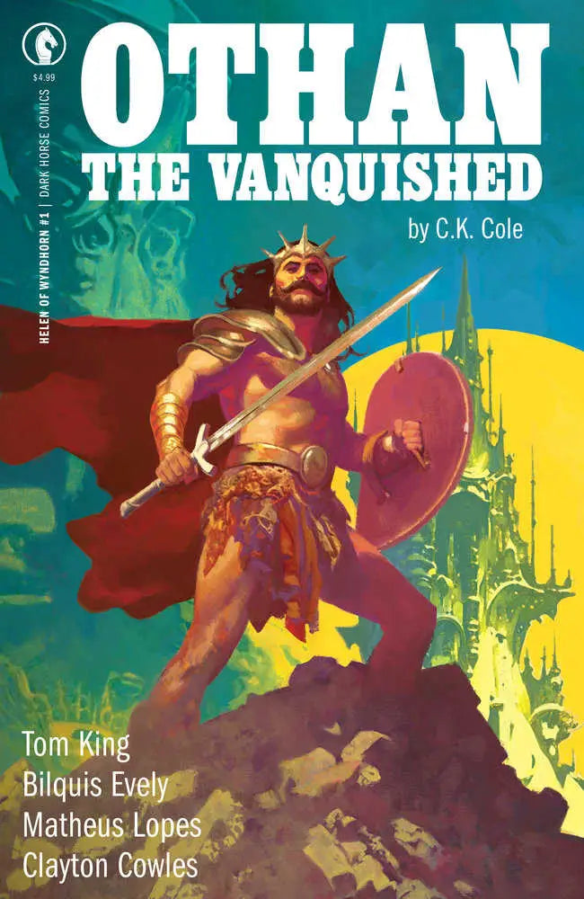Book cover of Helen Of Wyndhorn #1 featuring a muscular warrior with sword and shield