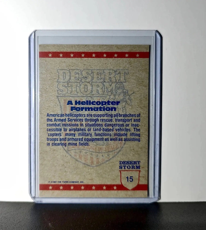 Helicopter Formation 1991 Topps Desert Storm #15 Card - Other