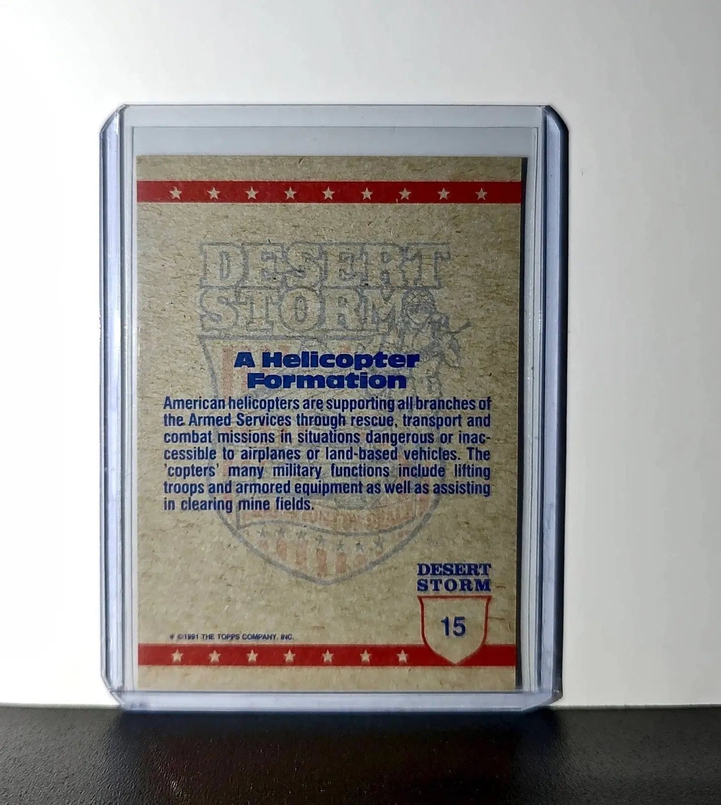 Helicopter Formation 1991 Topps Desert Storm #15 Card - Non-Sports Card Single