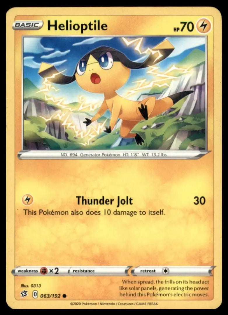 Helioptile 063/192 Swsh02: Rebel Clash Regular Pokemon - Pokémon Card Single
