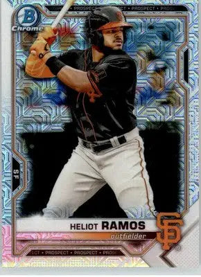 Heliot Ramos - 2021 Bowman - #BCP-69 - Chrome Prospects Mojo Refractor Baseball - Baseball Card Single