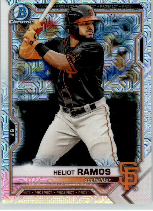 Heliot Ramos - 2021 Bowman - #BCP-69 - Chrome Prospects Mojo Refractor Baseball