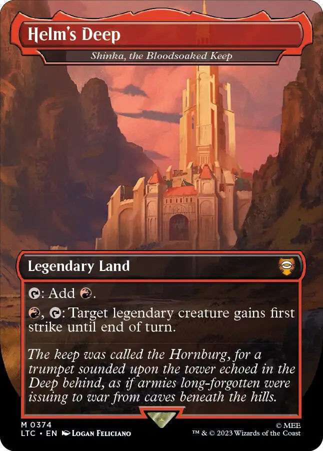 Helm’s Deep - Shinka the Bloodsoaked Keep [The Lord of the Rings: Tales of Middle-Earth Commander] - Magic Card Single