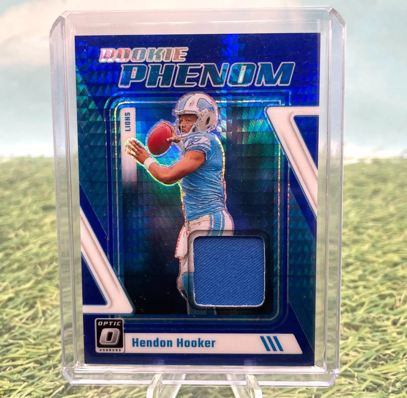 Hendon Hooker -2023 Panini Donruss Optic- Rookie Phenom Blue Hyper Relic -#RP-HH - Football Card Single