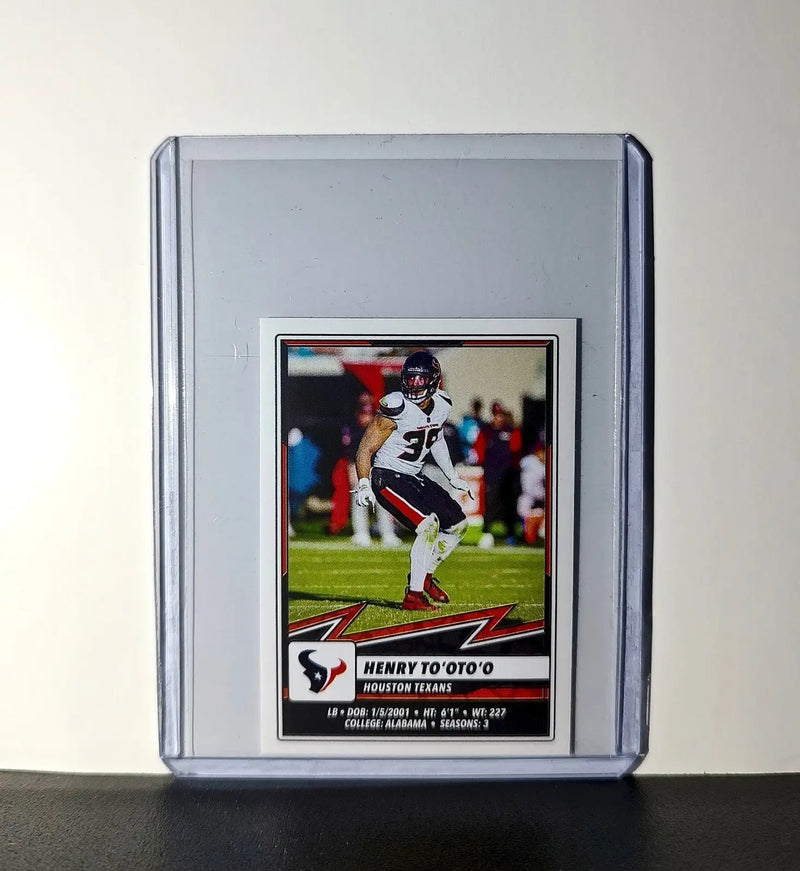Henry To’oto’o 2025 Panini NFL #176 Sticker Houston Texans