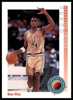 Henry Williams 1992 Star Pics Autographs #22 Charlotte 49ers - Basketball Card Single