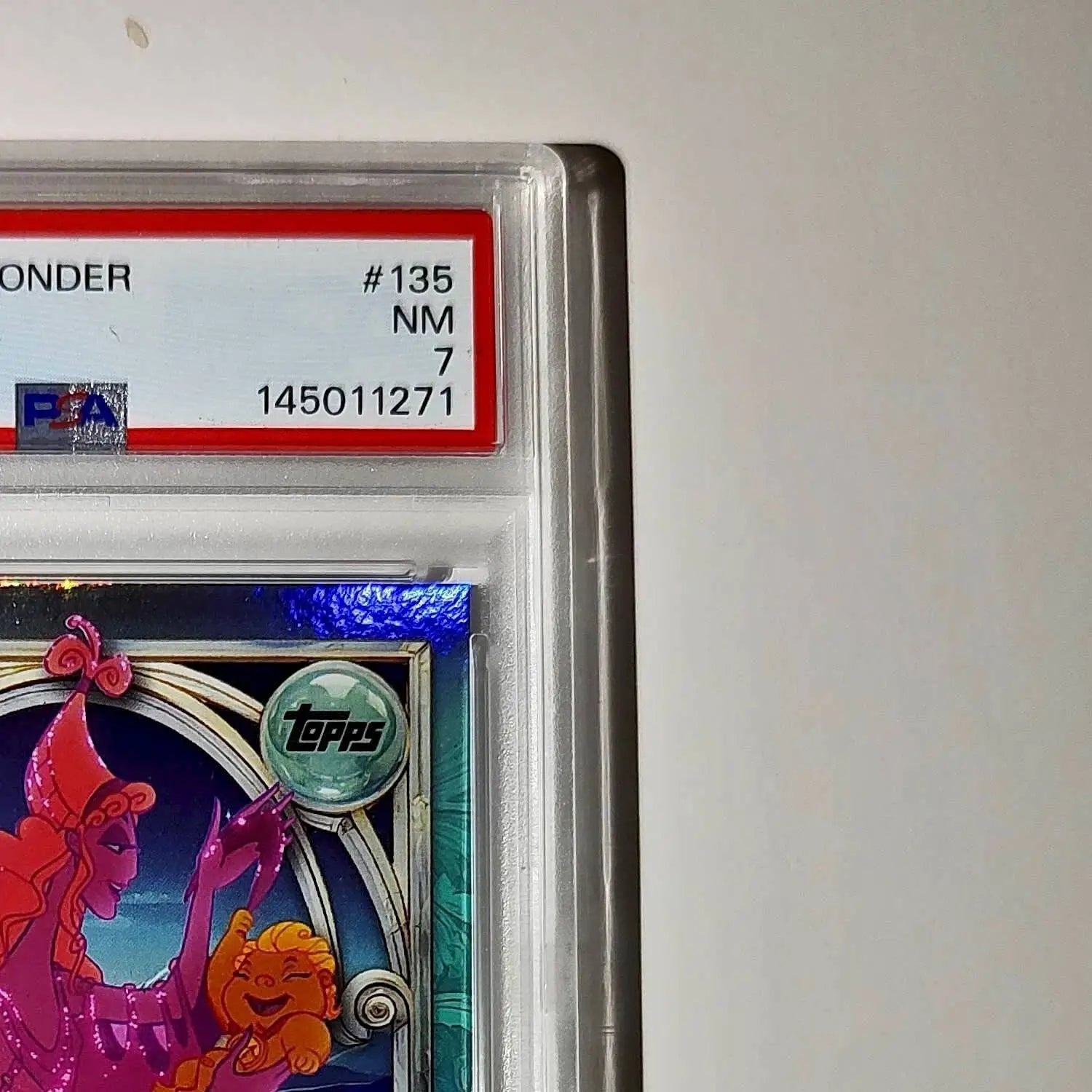 Hera 2025 Topps Disney Wonder #135 Diamond Card Hercules PSA 7 - Non-Sports Card Single
