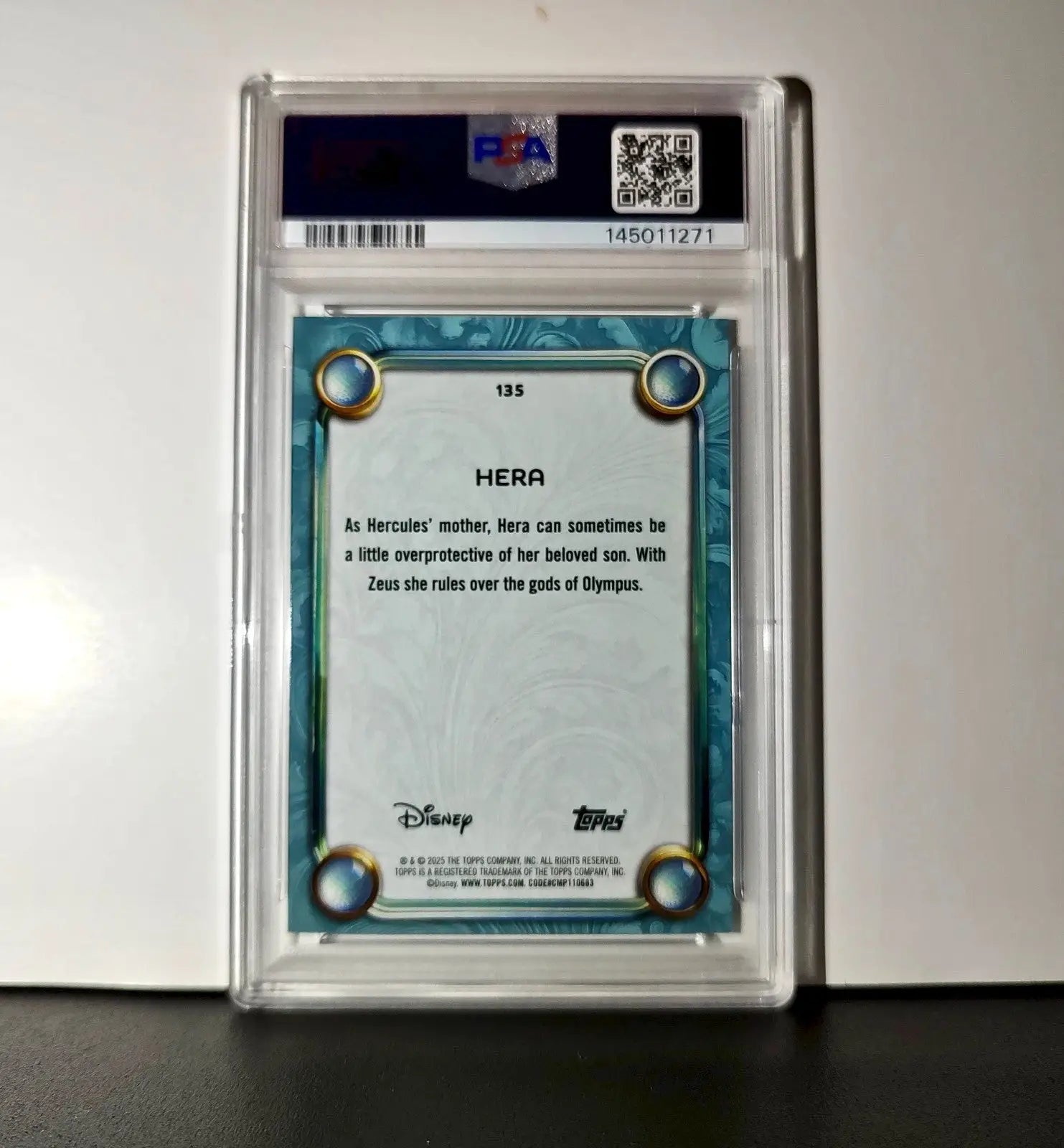 Hera 2025 Topps Disney Wonder #135 Diamond Card Hercules PSA 7 - Non-Sports Card Single