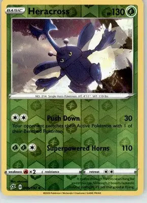 Heracross - Rebel Clash - 006/192 - Reverse Holo LP Pokemon - Pokémon Card Single