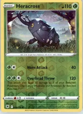 Heracross - SWSH10: Astral Radiance - 008/189 - Reverse Holo LP - Pokémon Card Single