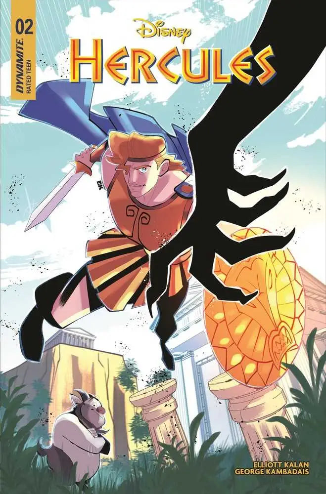 Comic book cover for Disney’s Hercules featuring a warrior with a sword, ideal for trading cards