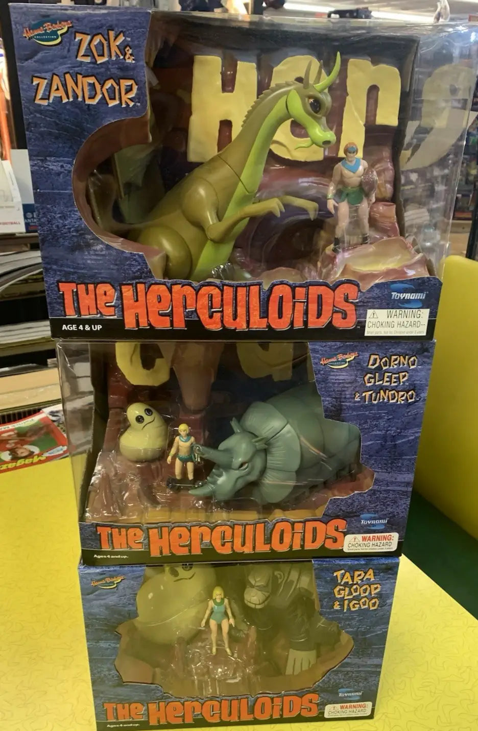 Stacked Herculoids action figures box set in deluxe sealed box for Toynami 2003