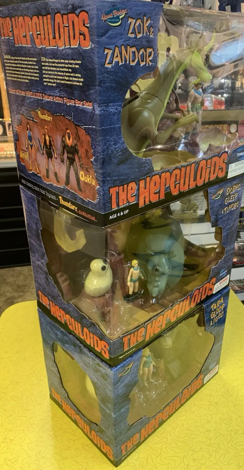 Stacked Herculoids action figures box set in sealed deluxe box set from Toynami 2003