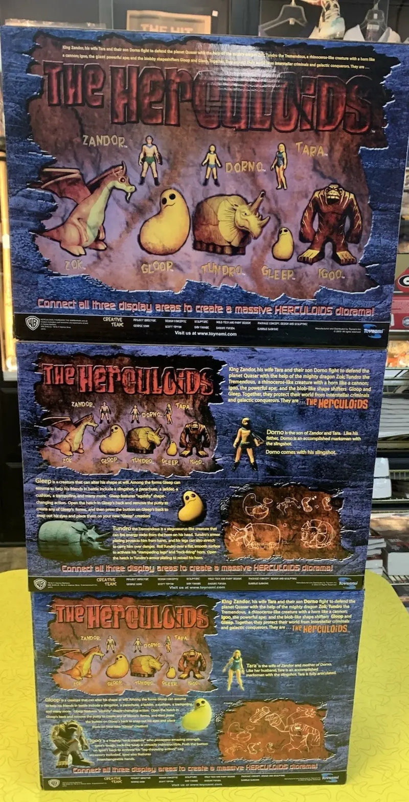 Herculoids toy packaging from Herculoids Action Figures Complete Set box set 2003 sealed
