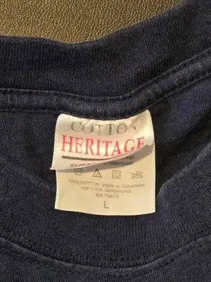 Heritage T-Shirt Mens L San Diego California Graphic Short Sleeve Crewneck Navy - Apparel