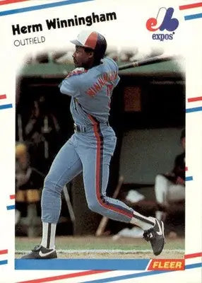 Herm Winningham - 1988 Fleer - #200 - Baseball - Baseball Card Single