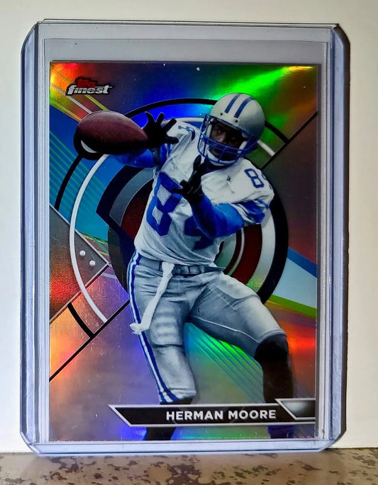 Herman Moore 2023 Topps Finest Refractor NFL #184 Football Card Detroit Lions - Football Card Single