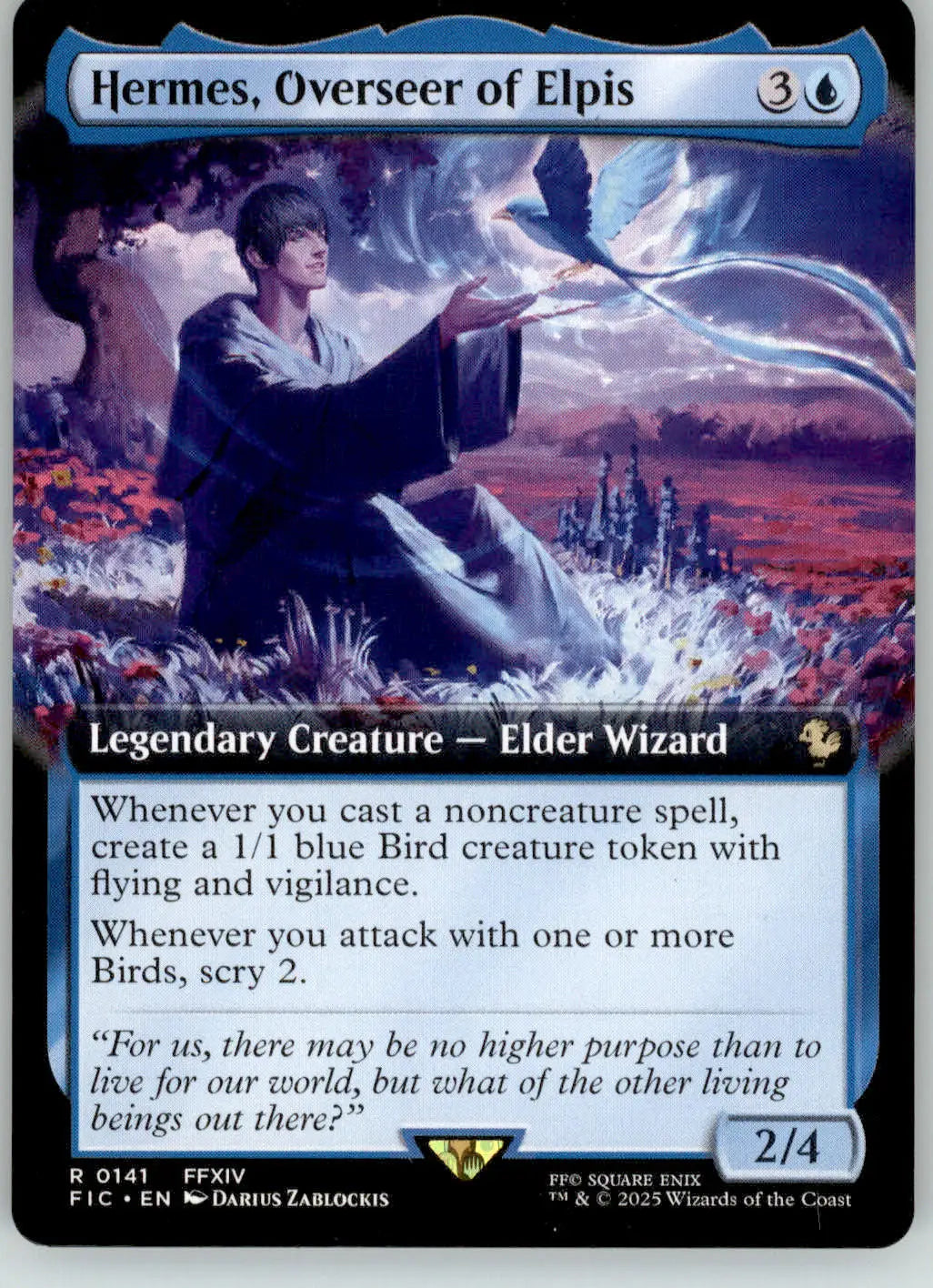 Hermes Overseer of Elpis Extended Art - Commander: FINAL FANTASY - 141 NM Magic - Magic Card Single