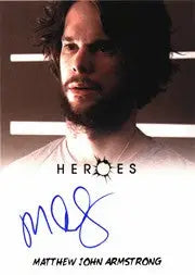 Autographed Matthew John Armstrong Hero Archives card featuring Ted Sprague portrait