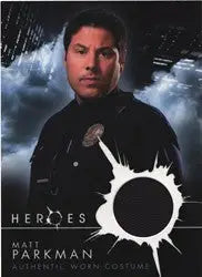 Promotional poster for Heroes Season 1 Matt Parkman Costume Card with dramatic sky backdrop