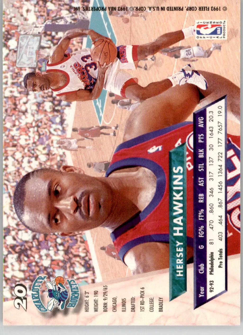 Hersey Hawkins - 1993-94 Ultra - #20 - Basketball - Basketball Card Single