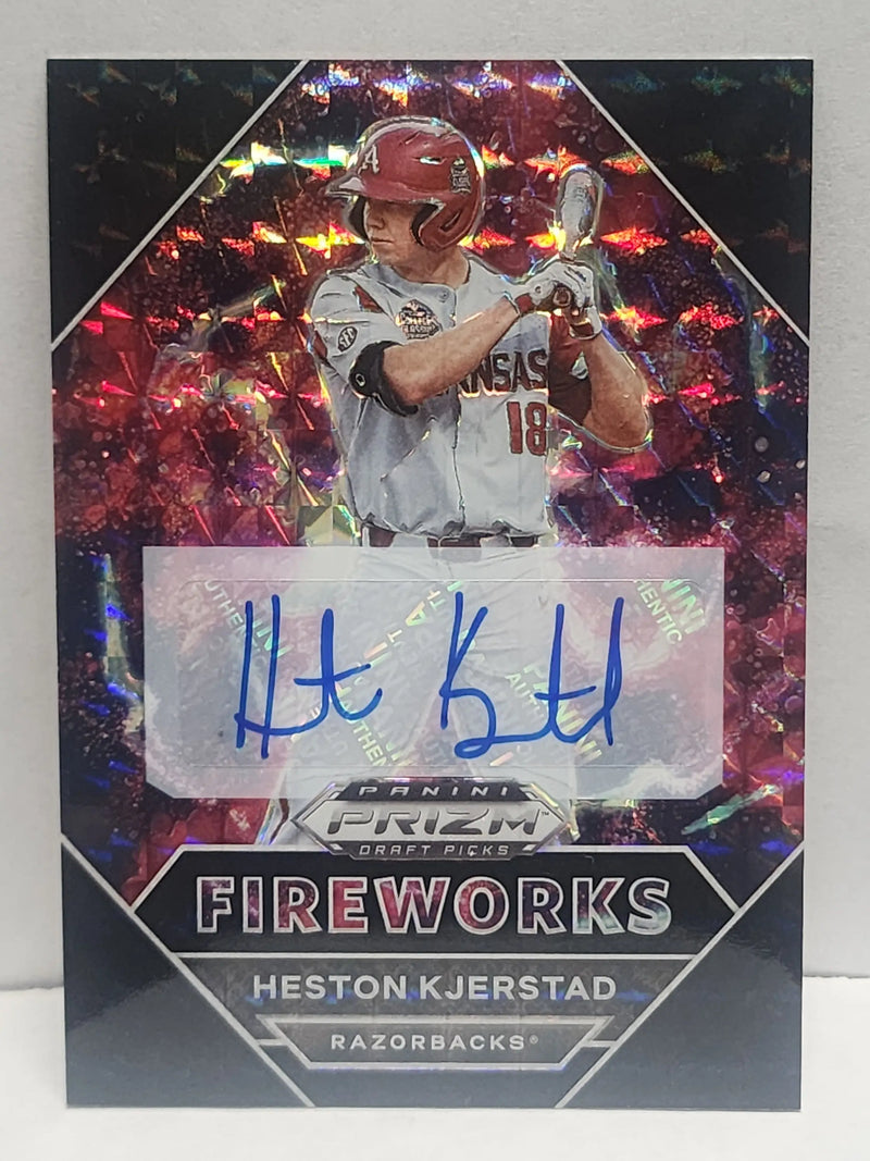 Heston Kjerstad 2020 Panini Prizm Fireworks Black Finite Auto #1/1 - Baseball Card Single