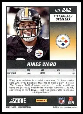 Hines Ward 2024 Score #242 Pittsburgh Steelers - Football Card Single
