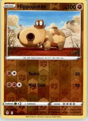Hippopotas - SWSH07: Evolving Skies - 084/203 - Reverse Holo LP - Pokémon Card Single