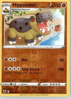 Hippowdon - SWSH10: Astral Radiance - Reverse Holo LP - #080/189 - Pokémon Card Single