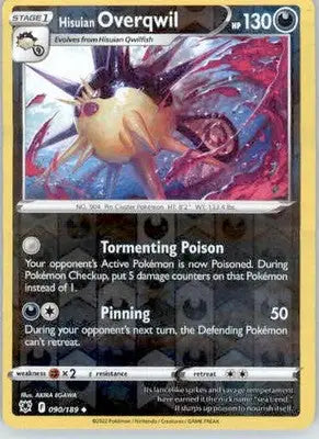 Hisuian Overqwil (90) - SWSH10: Astral Radiance - 090/189 - Reverse Holo LP - Pokémon Card Single
