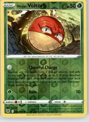 Hisuian Voltorb - Astral Radiance - 002/189 - Reverse Holo LP Pokemon - Pokémon Card Single