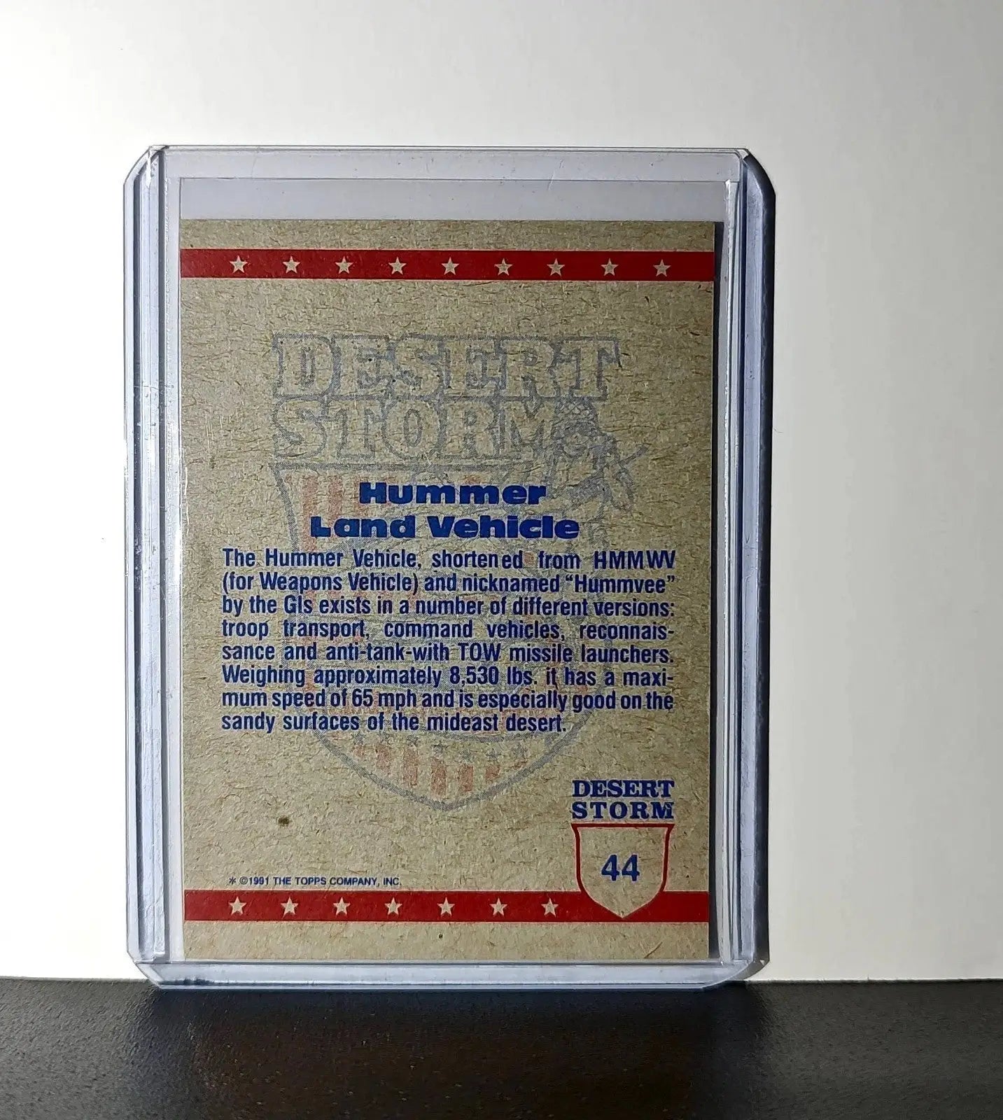 HMMWV (Hummer) 1991 Topps Desert Storm #44 Card