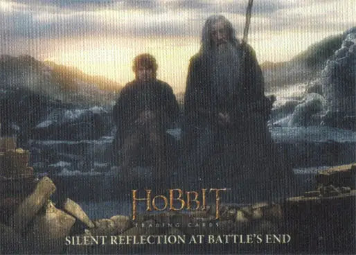Two figures in Hobbit Battle of the Five Armies Canvas Base 80 trading cards scene