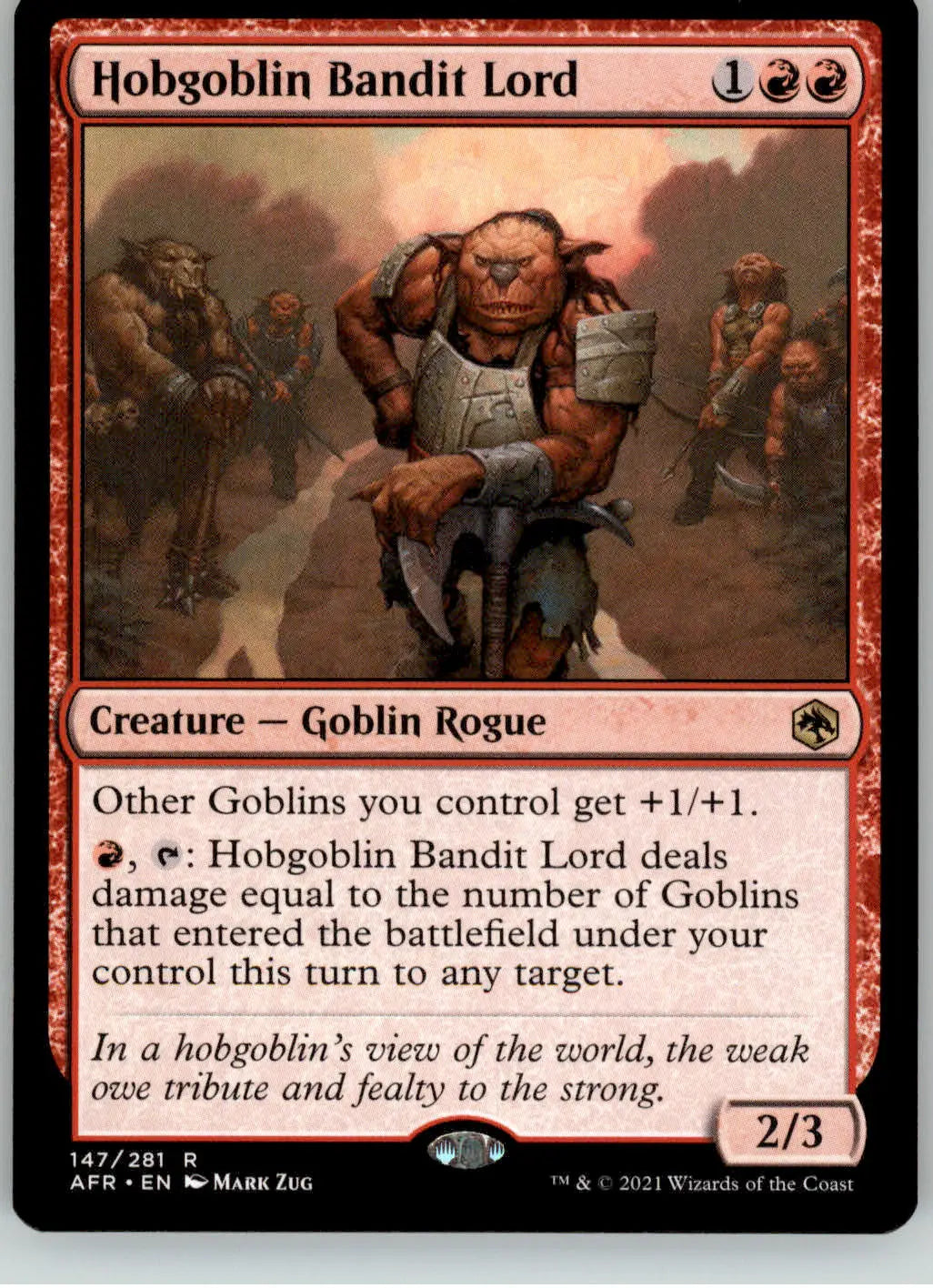 Hobgoblin Bandit Lord - Adventures in the Forgotten Realms - 147 - NM Magic - Other