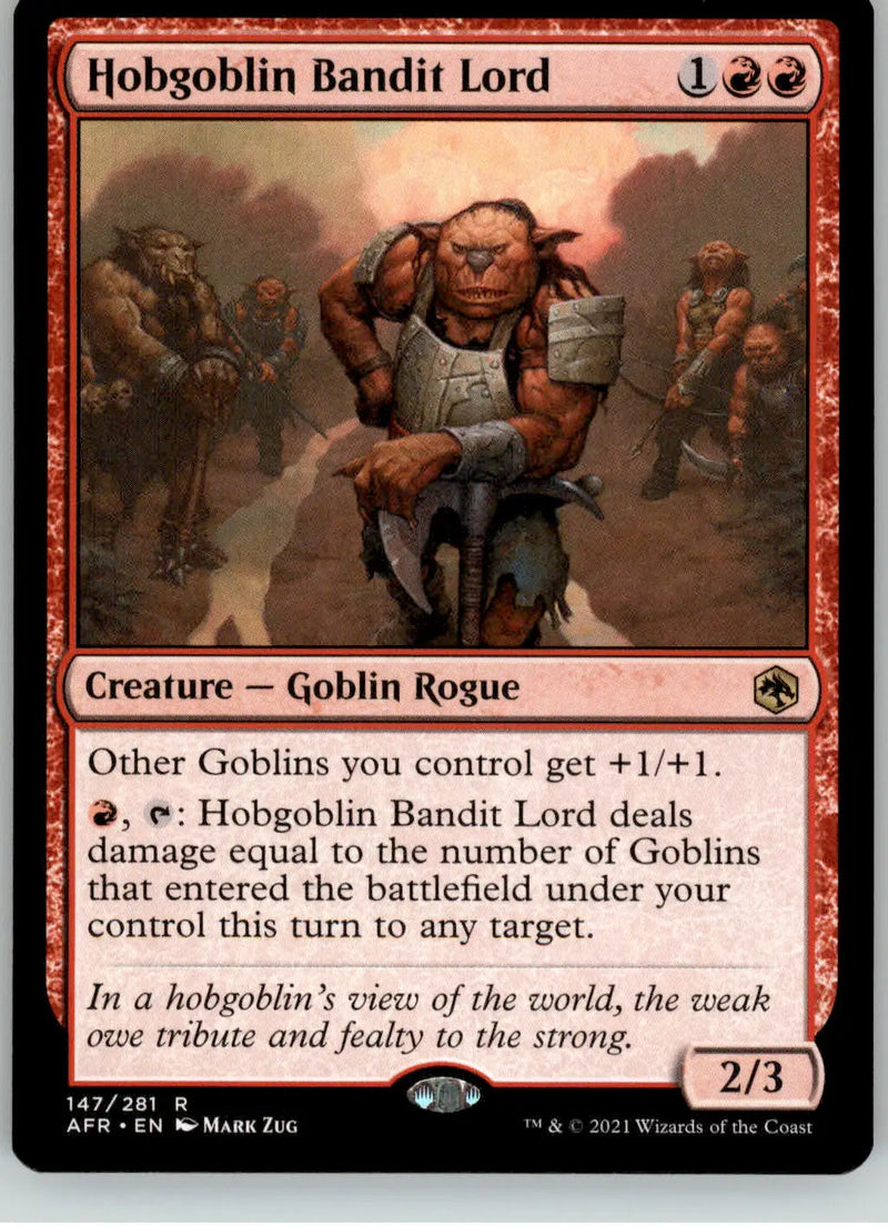 Hobgoblin Bandit Lord - Adventures in the Forgotten Realms - 147 - NM Magic - Other